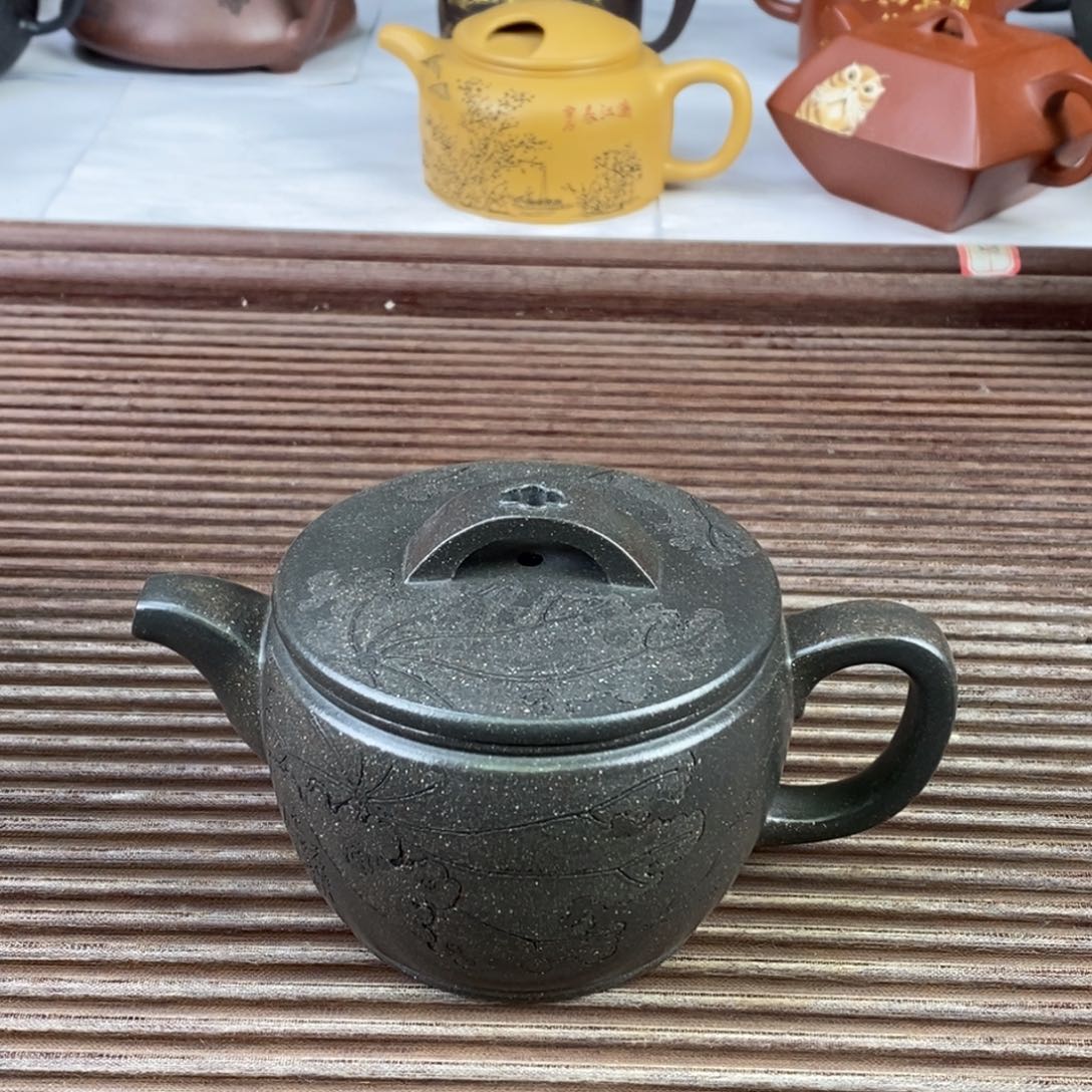 紫砂茶壶白5 汉瓦