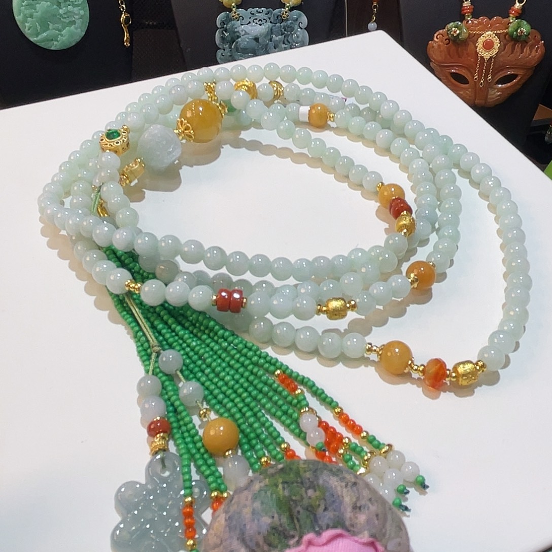 项链未镶嵌翡翠斜挎
