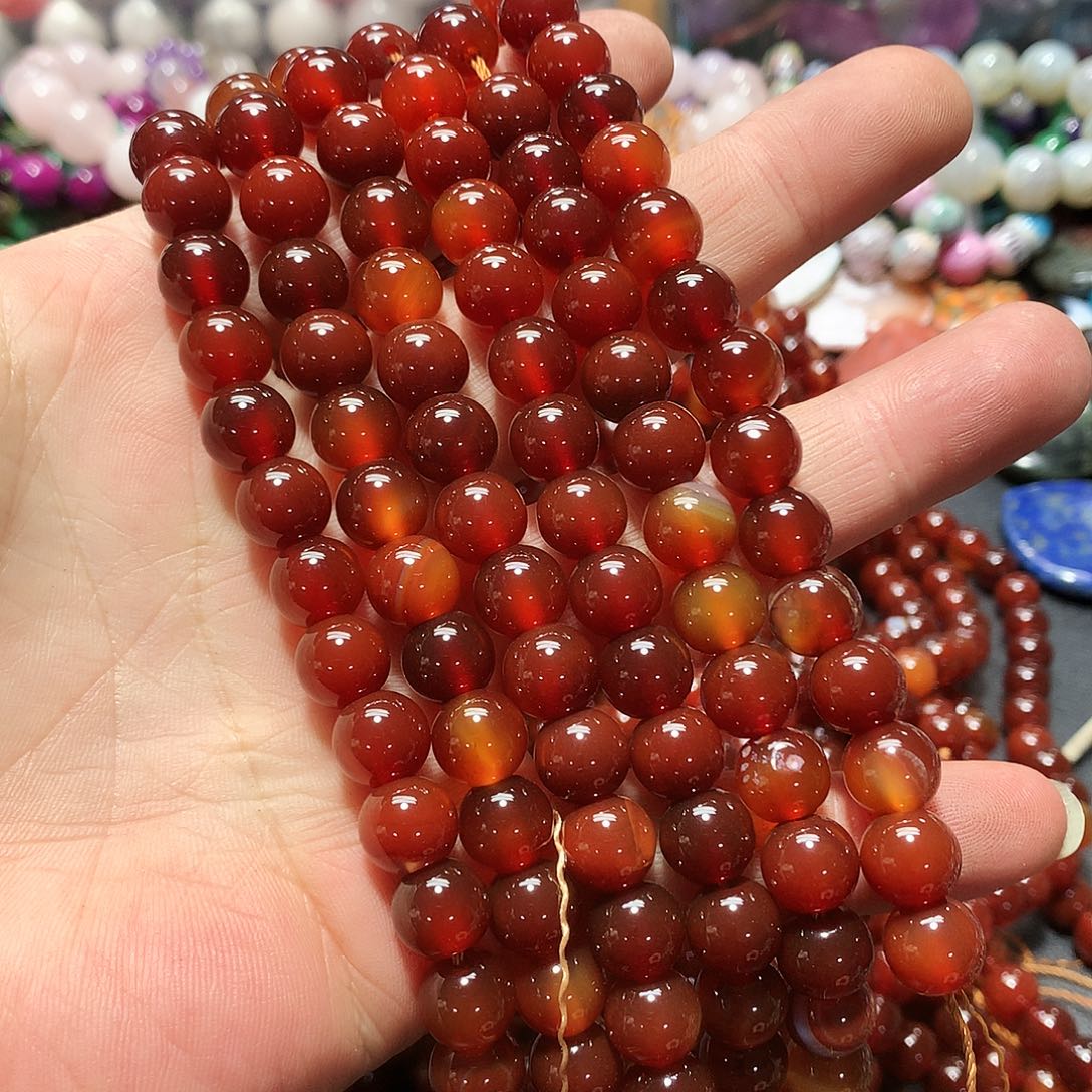 未镶嵌手串玛瑙/玉髓卡10一条散珠