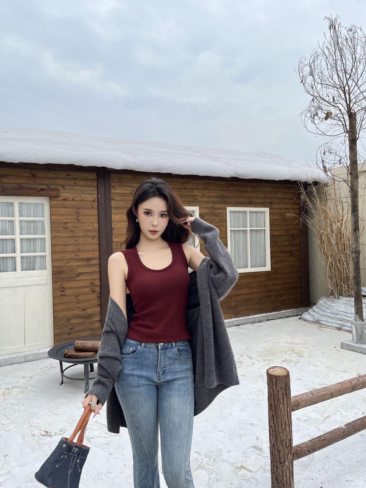 显瘦塑型保暖背心百搭内衣女乳胶杯可外穿内搭打底通勤秋冬季新款