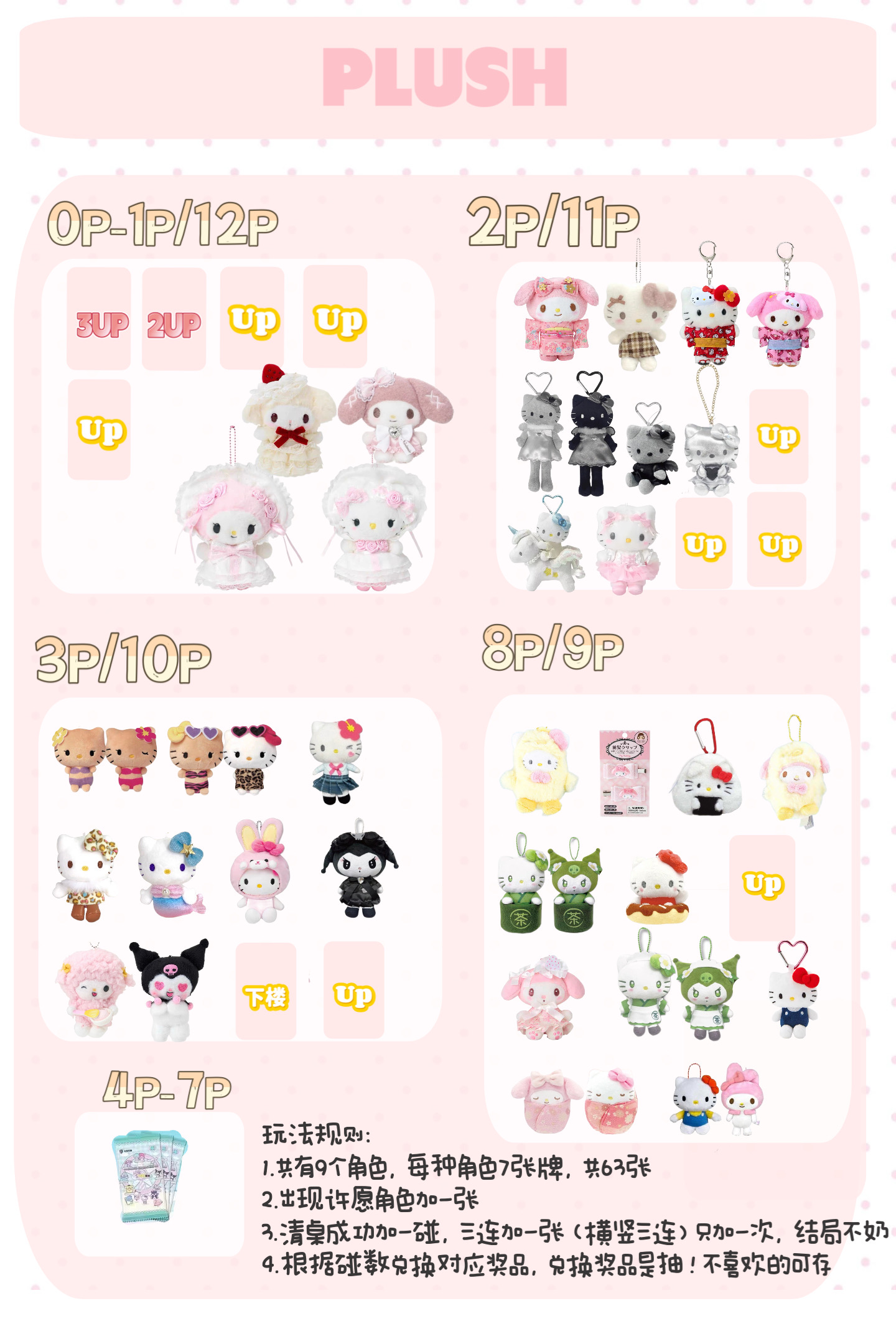 日版正品三丽鸥美乐蒂Kitty挂件正版限定豪华池周边kitty猫玩偶