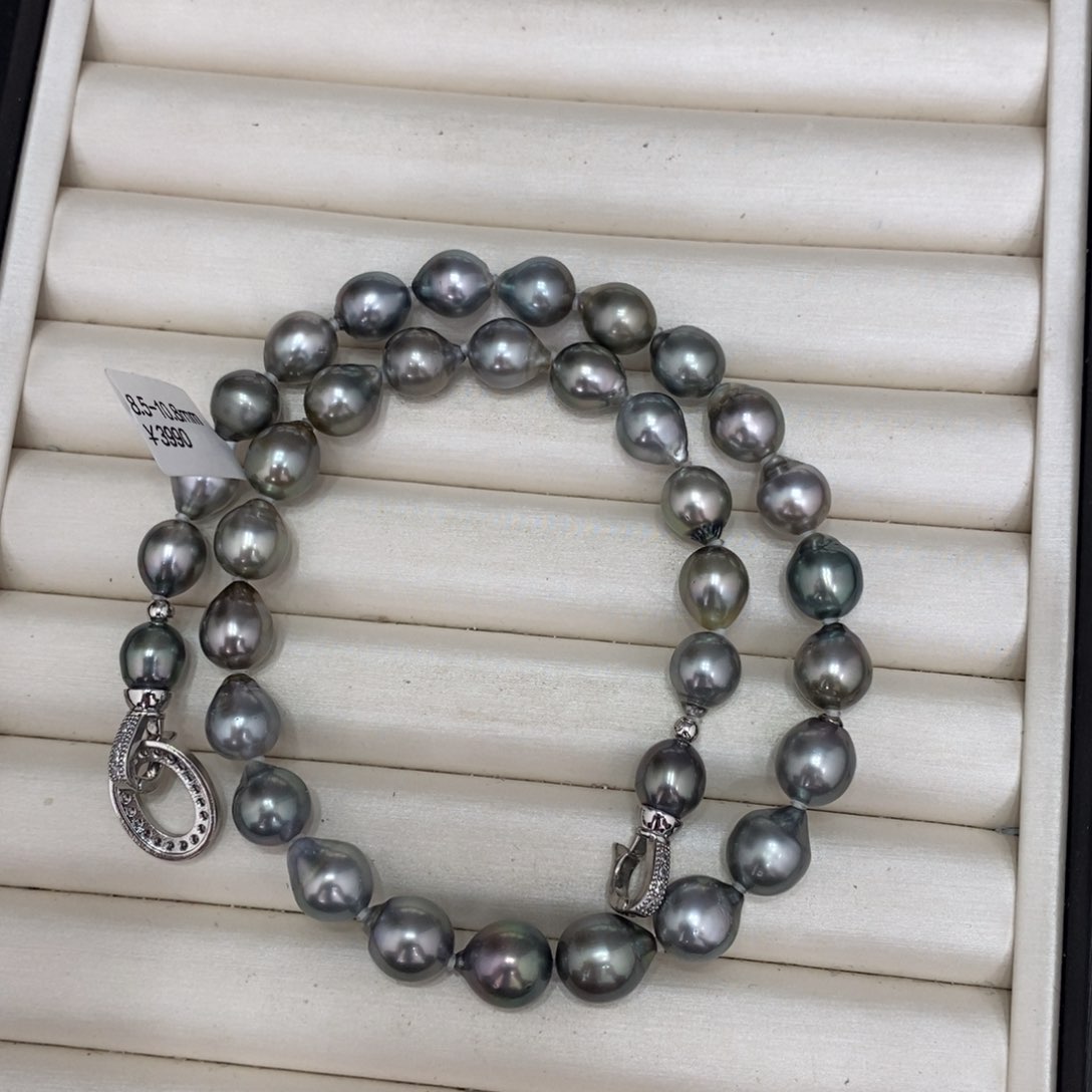 海水珍珠颈饰未镶嵌啊**咧大溪地项链8.5-10.8瑶