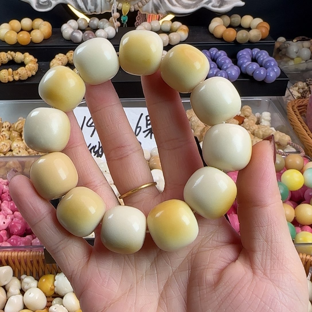 手串菩提根/象牙果微瑕牙果卡20炭烧馒头桶1串