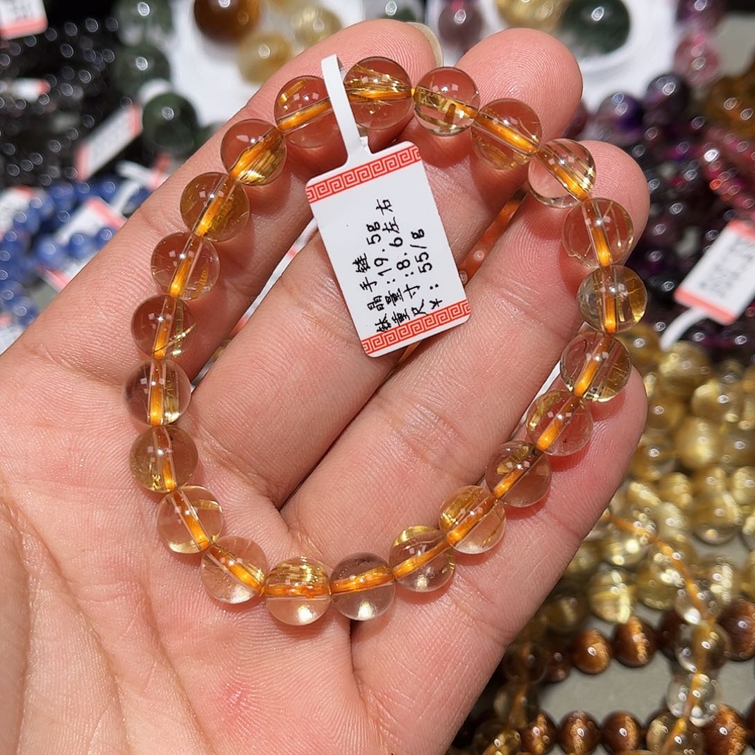 水晶手链未镶嵌钛晶手串