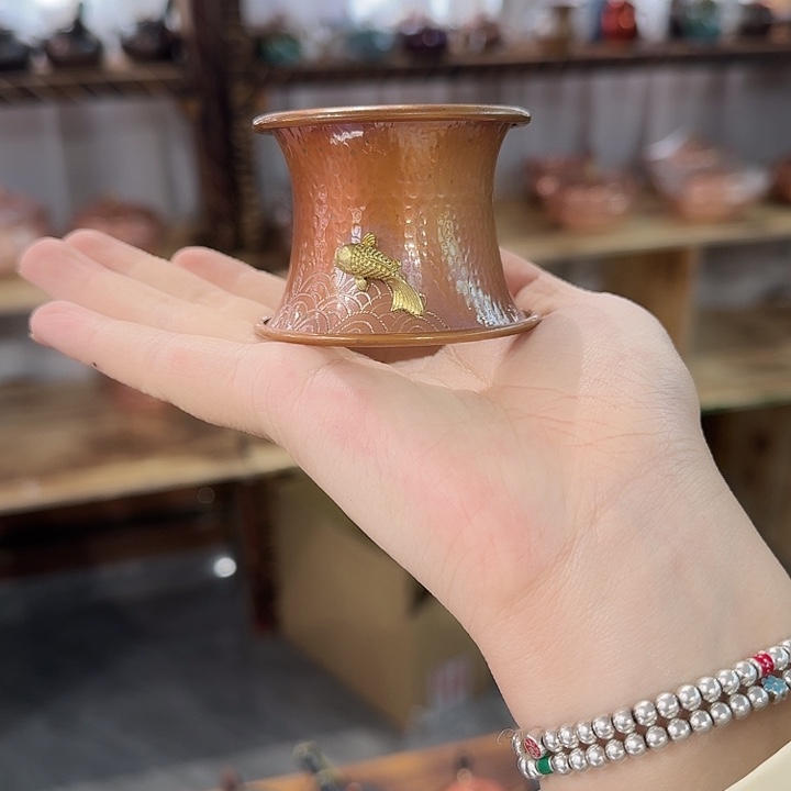 【***】紫铜手工茶漏底托