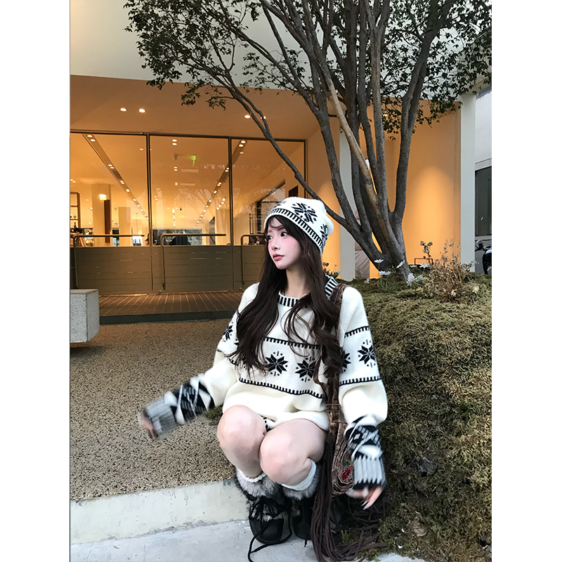 七七【候鸟南飞】费尔岛慵懒风毛衣2024秋冬季新款毛衣DJ241010