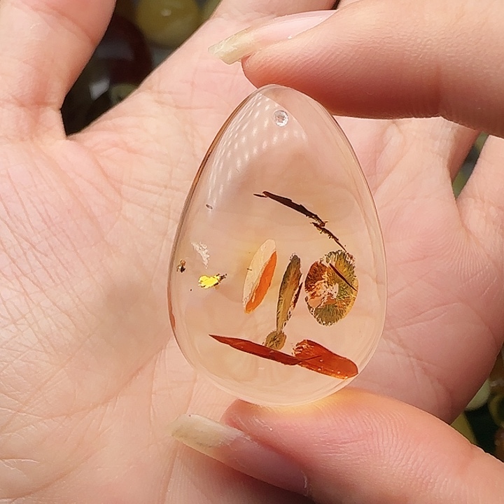 琥珀未镶嵌手链吊坠