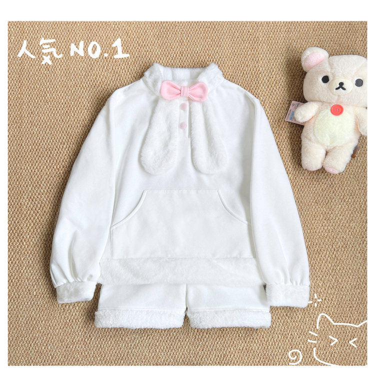 原创【兔耳卫衣】柴呼呼洛丽塔可爱软萌韩版百搭学生卫衣女25213