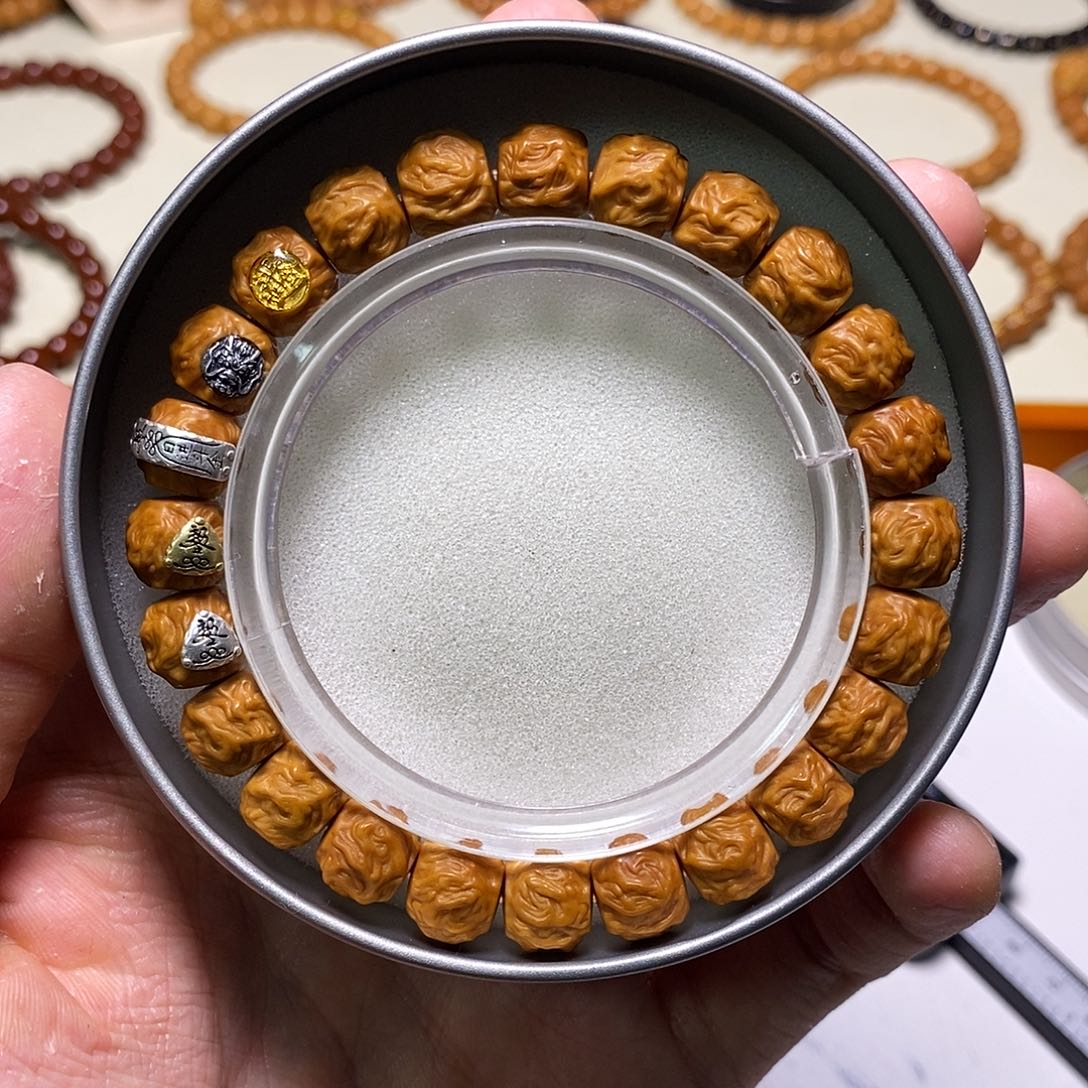 手串猴头核桃全品五标款龙蛇之变 尺寸10左右 馒头料