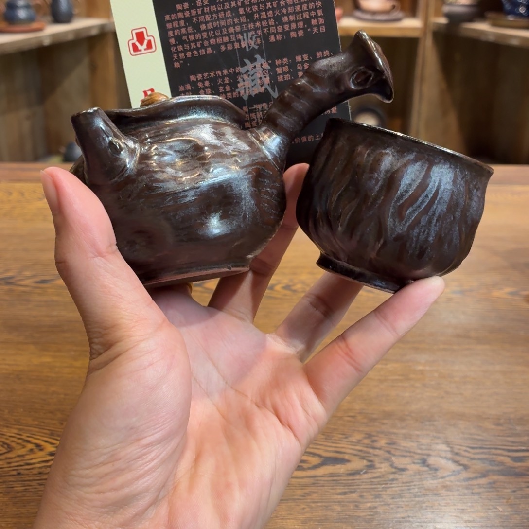 柴烧老岩泥茶器皿