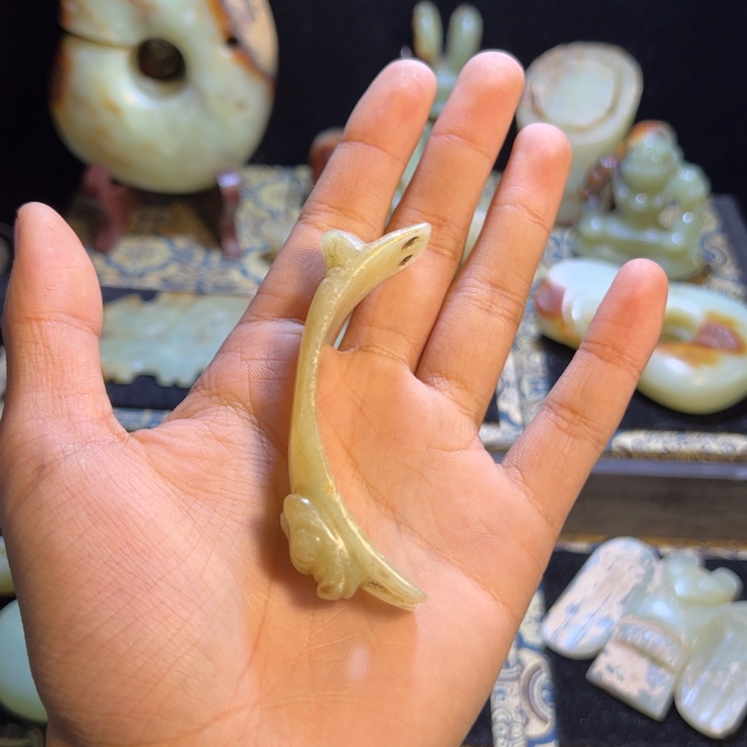 翰***号玉玉摆件横器形件