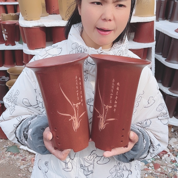 紫砂花盆宜兴紫砂精品花盆 