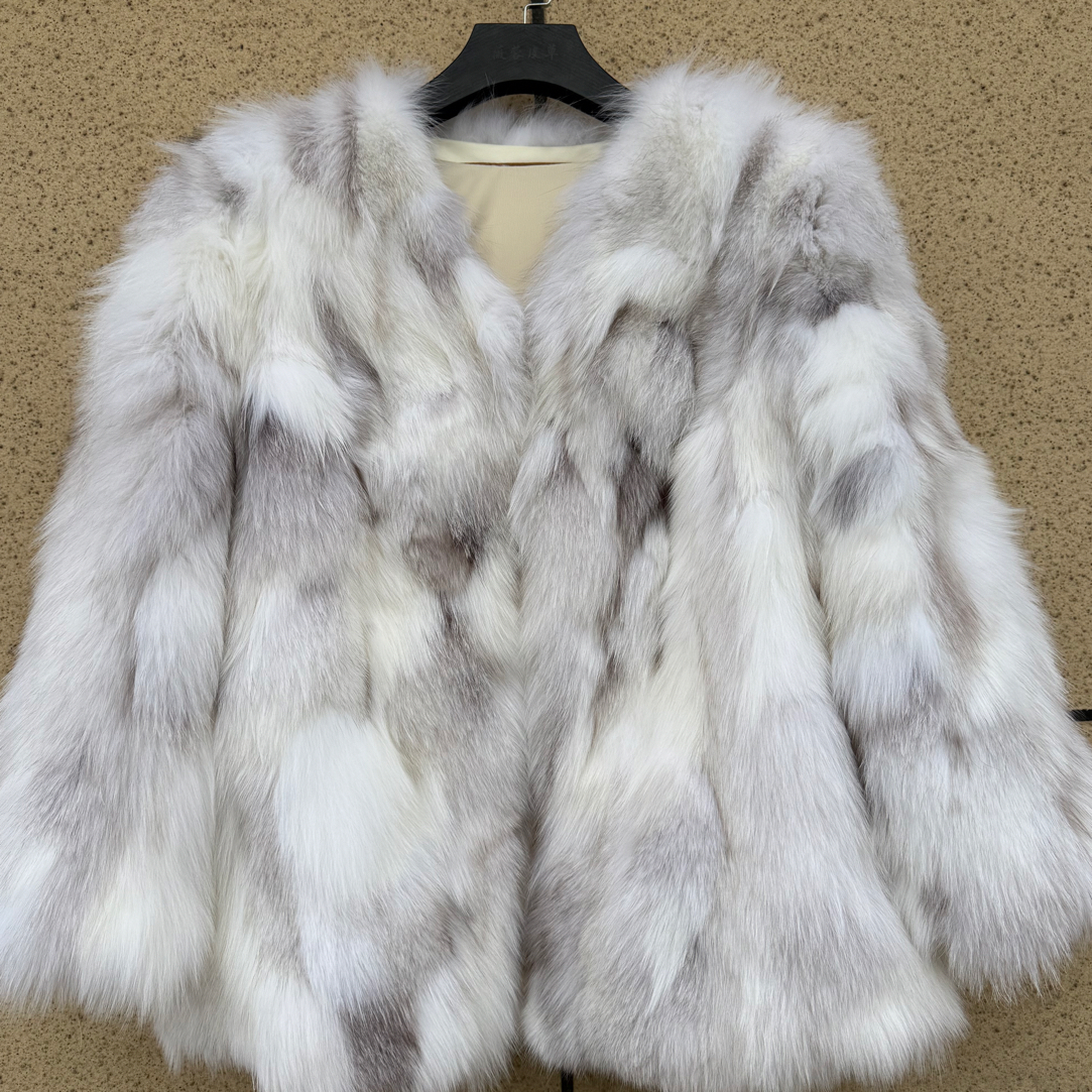 140-200斤十字狐证腹毛外套