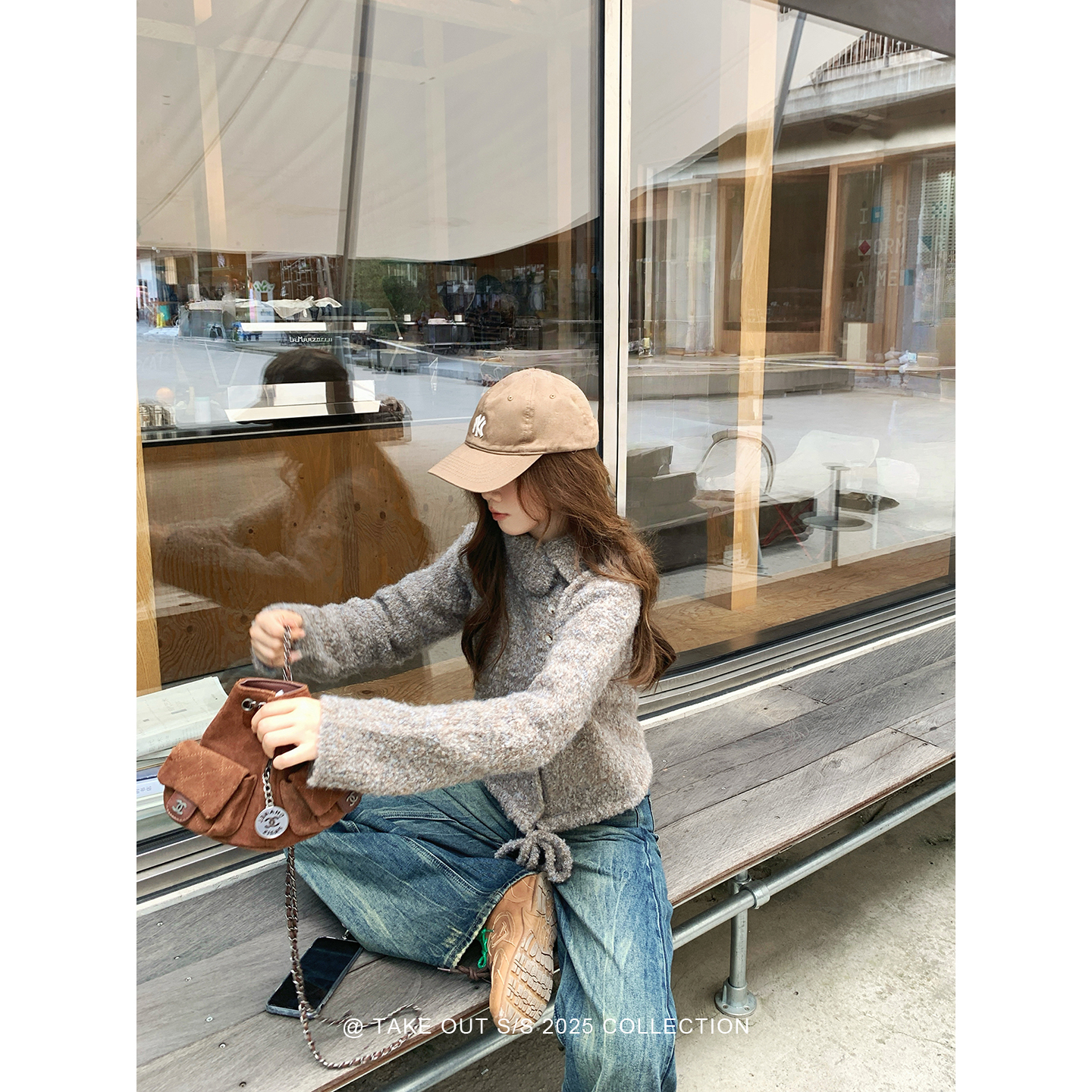 take oooout外卖到了【陨石拿铁】羊毛混纺百搭针织衫毛衣WM5PSS10