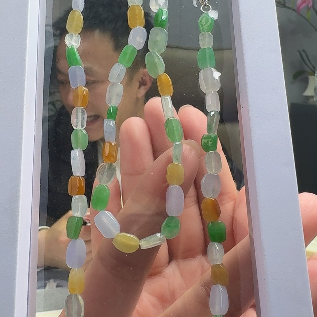 翡翠项链未镶嵌天然翡翠