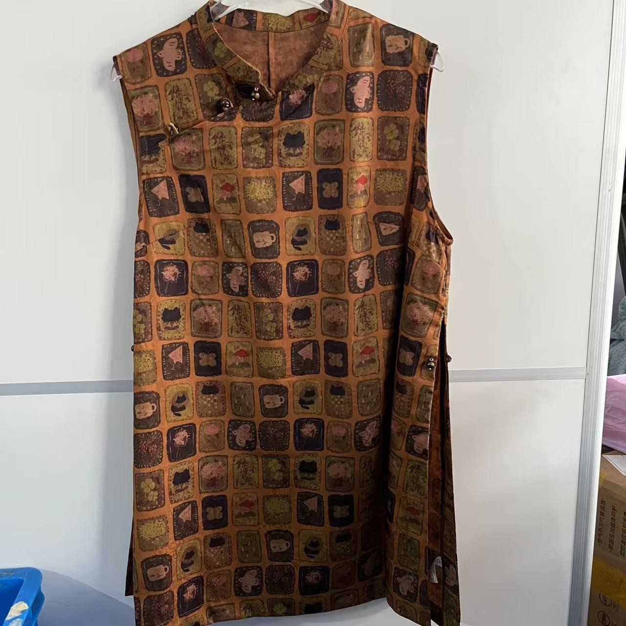 612/9668-1/116 印花无袖衬衫新款超好看轻奢洋气上衣