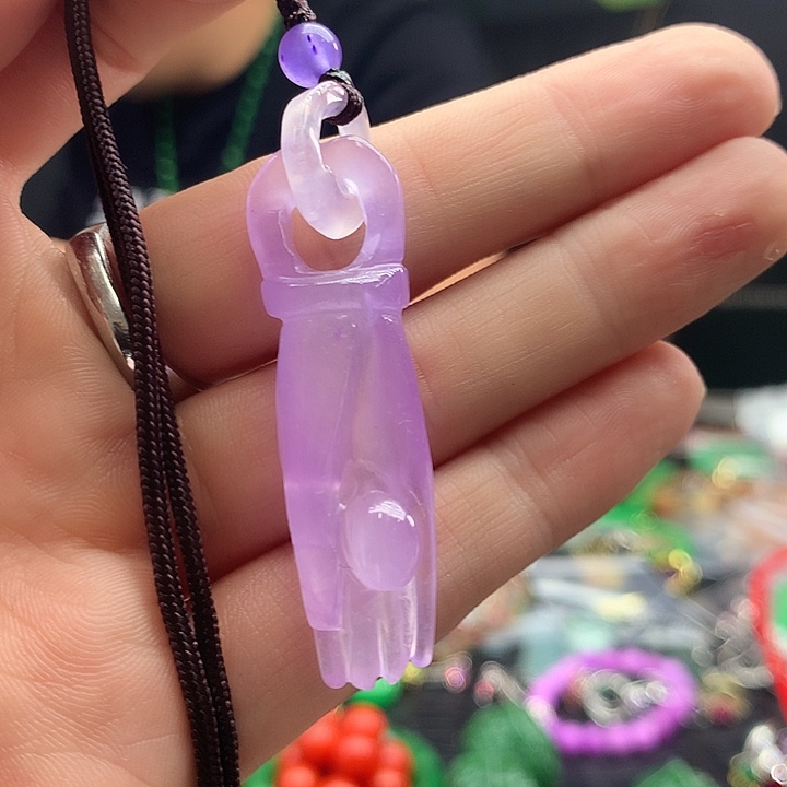 翡翠银S925镶嵌颈饰