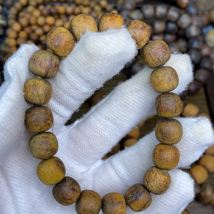 贡木手串/手链10/11绿油麻丝猫眼