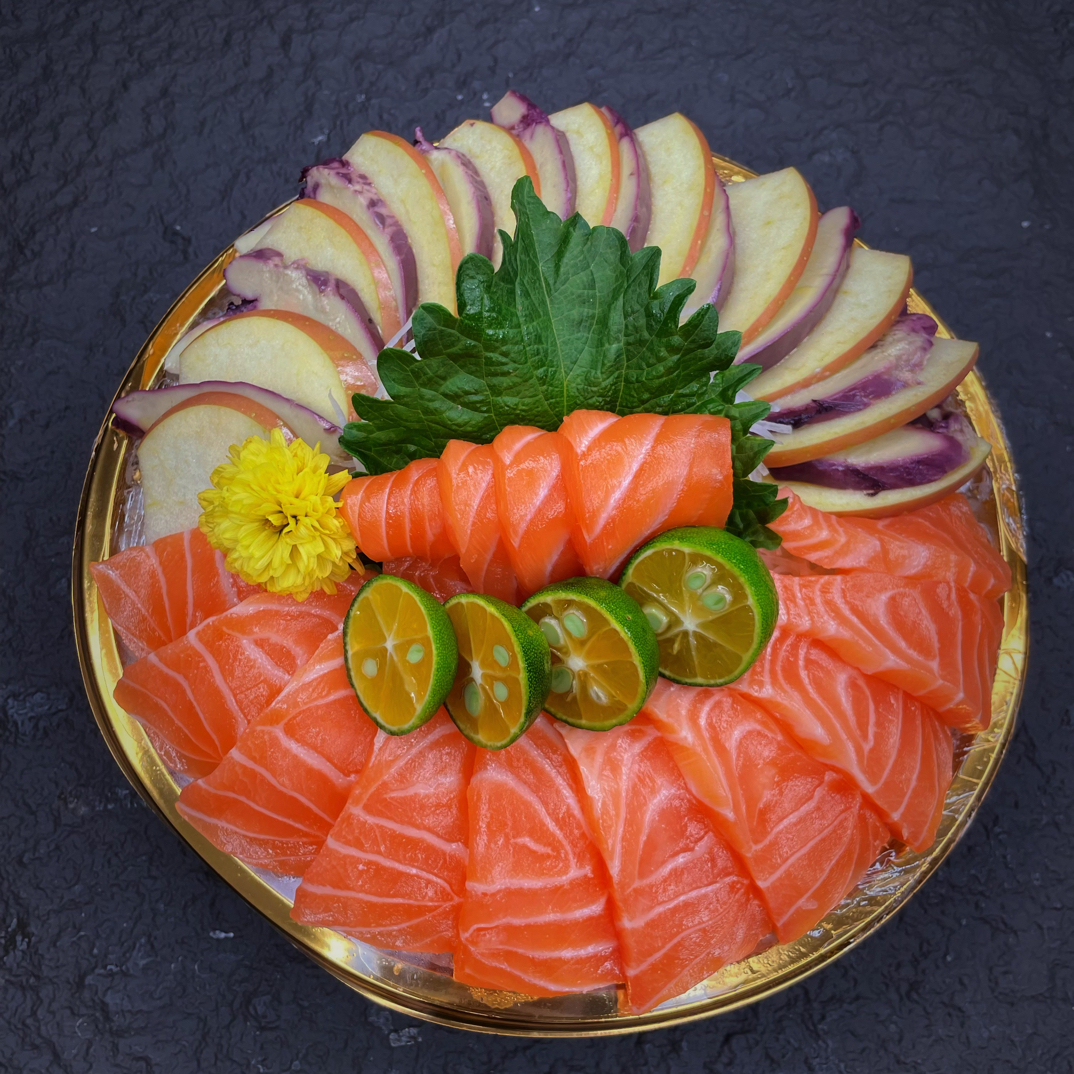 法罗三文鱼蓝莓鹅肝双拼