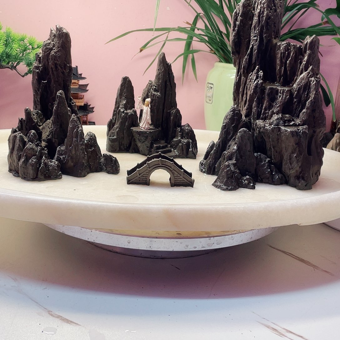 鱼缸造景石假山石景观