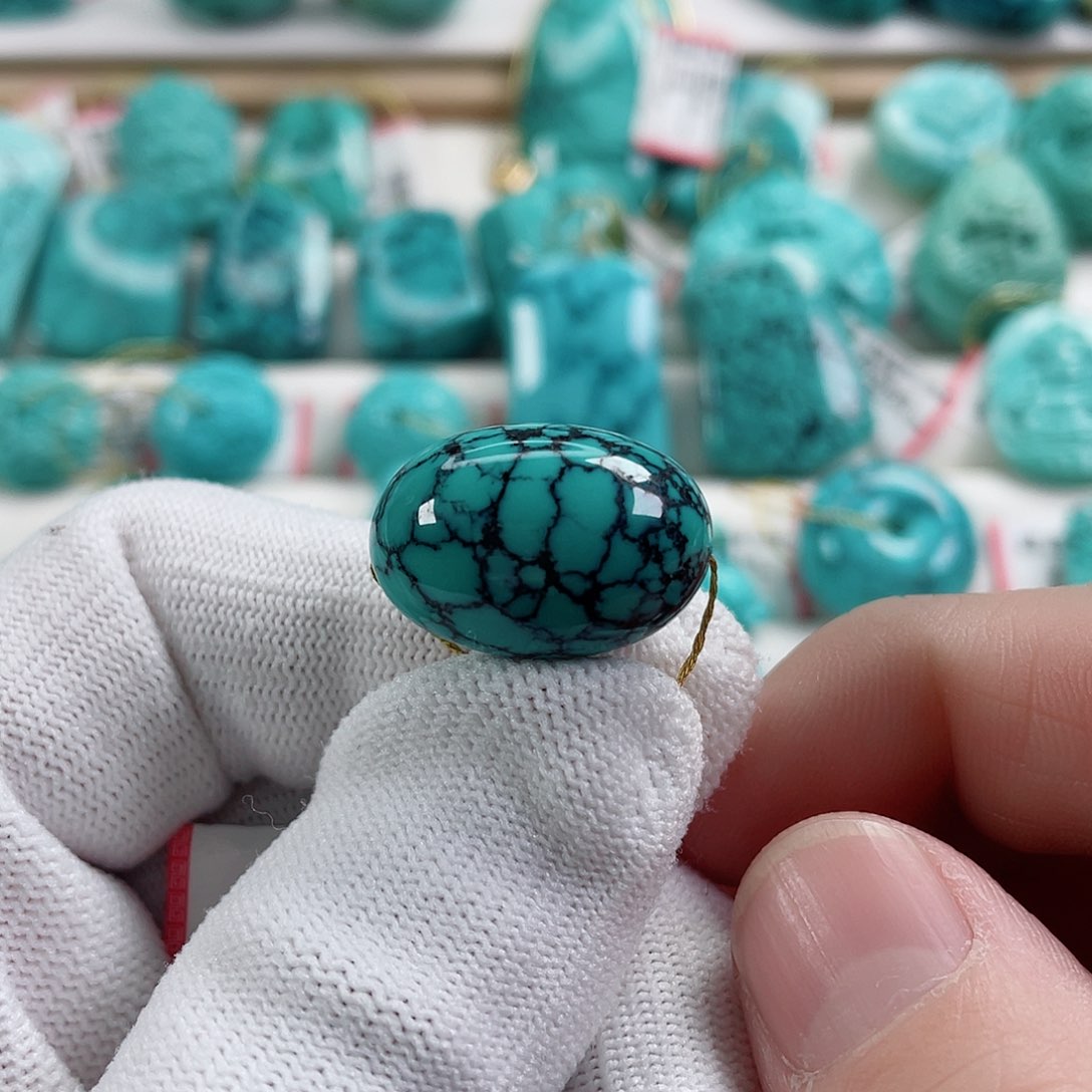 绿松石车挂未镶嵌直径14.8