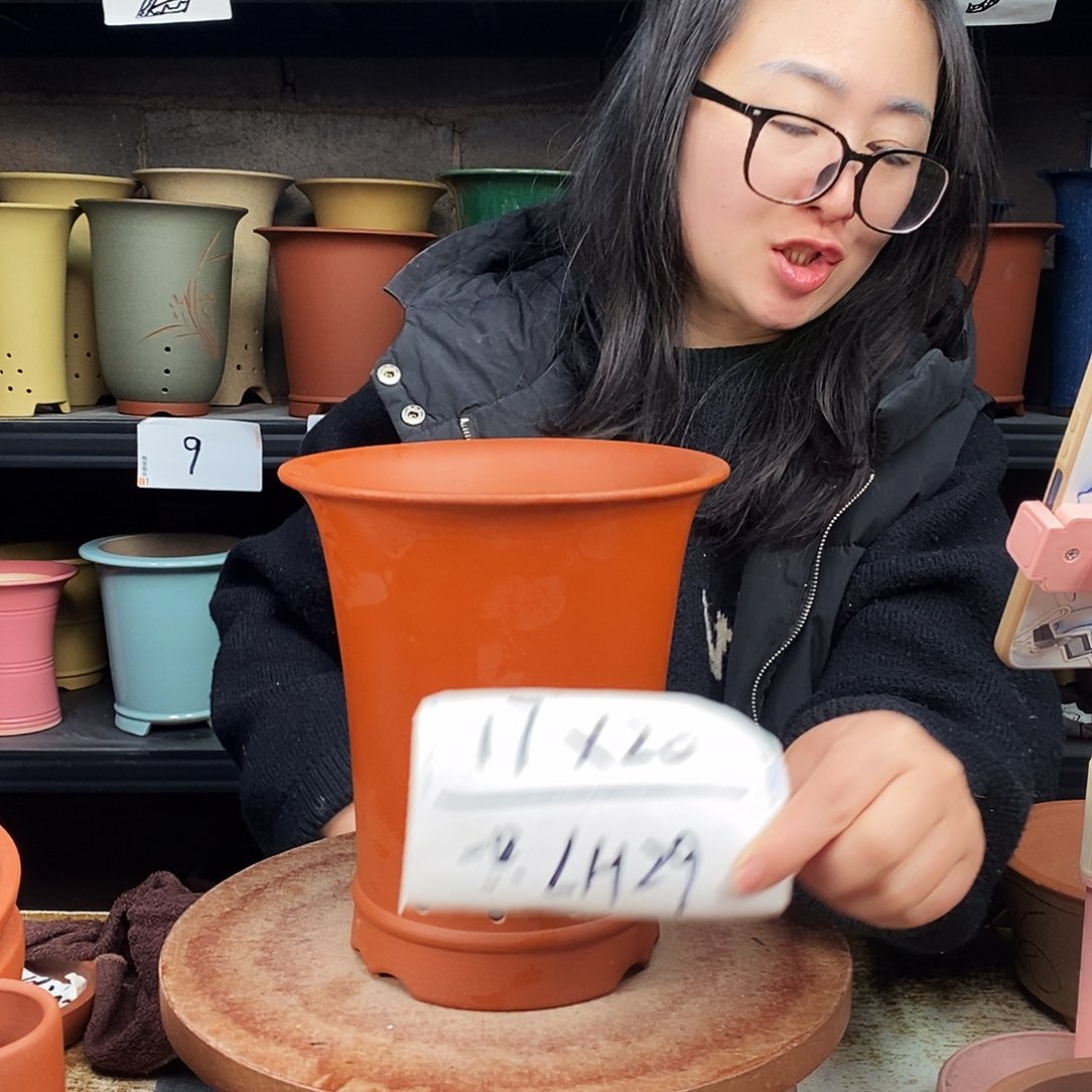 紫砂一只花盆货号LH29