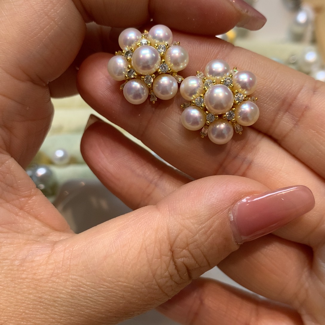 淡水珍珠耳饰未镶嵌