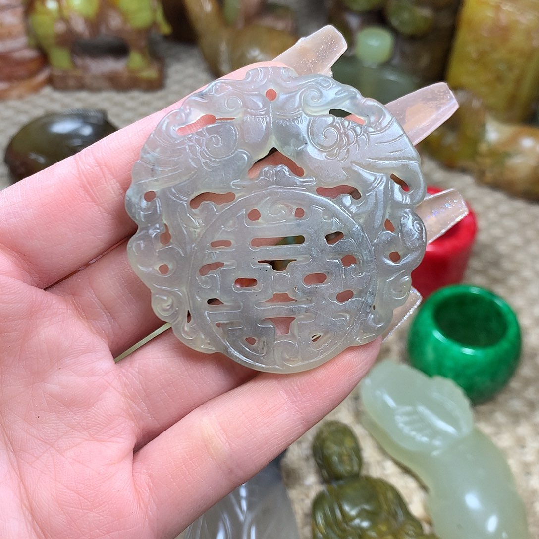 白玉菩提吊坠挂件