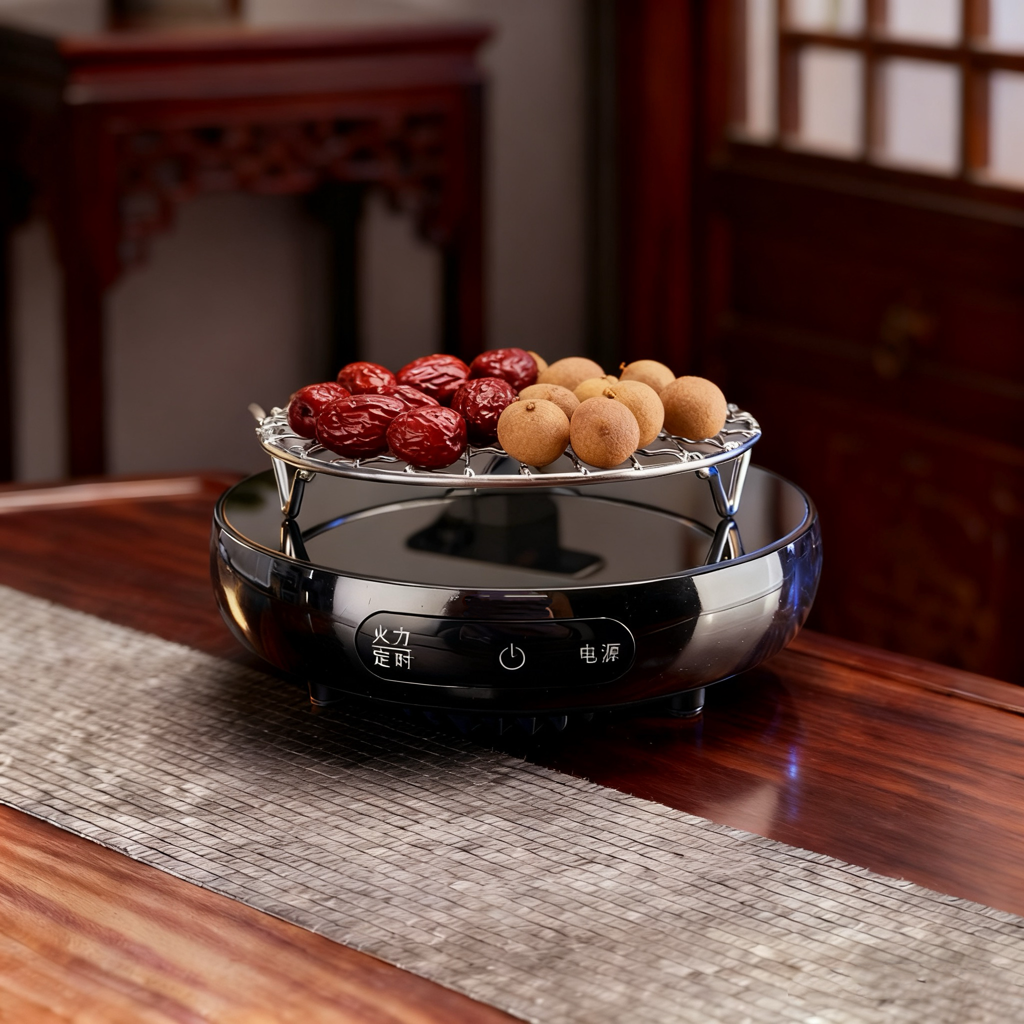 茶艺茗超薄铝合金边框电陶炉1300W煮茶蒸茶围炉煮茶多功能(Q19A)