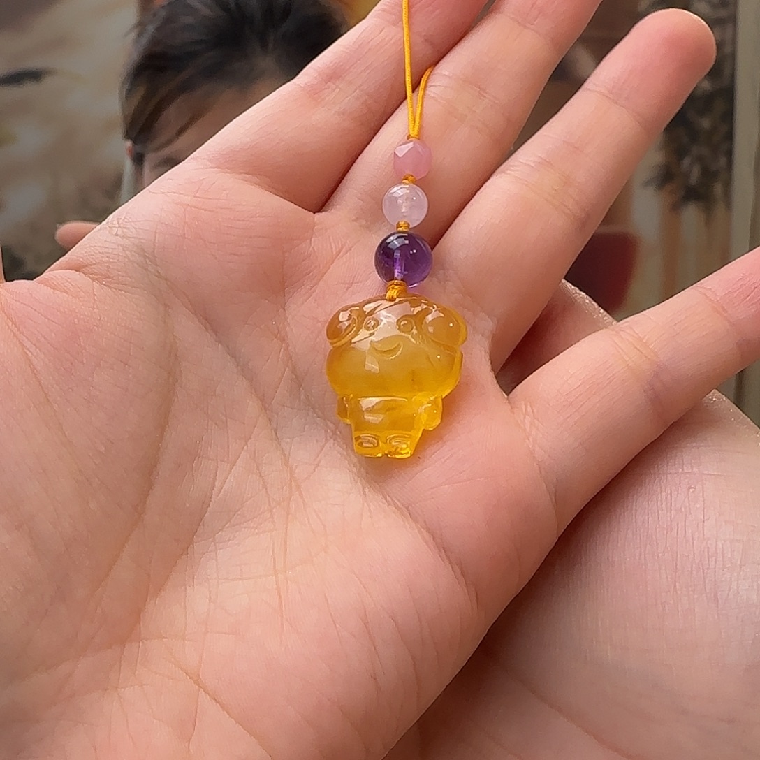 蜜蜡未镶嵌吊坠(赠链)