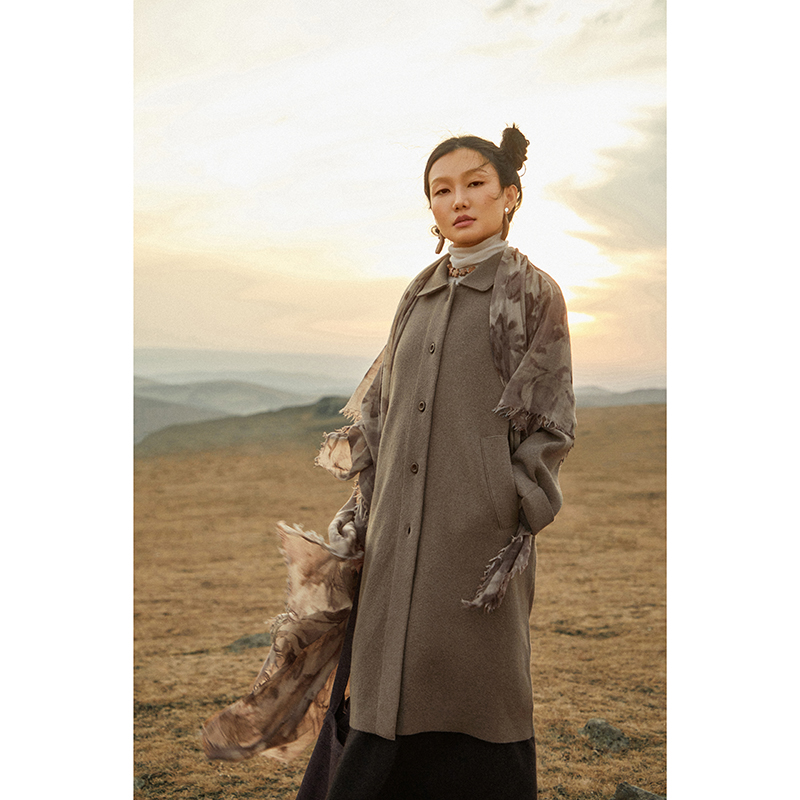 Say Ya【幻】珍心大衣 重磅翻领羊绒加密长大衣 宽松/版型好