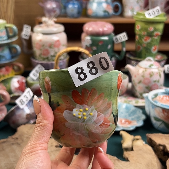 杯景德镇陶瓷手绘作品880