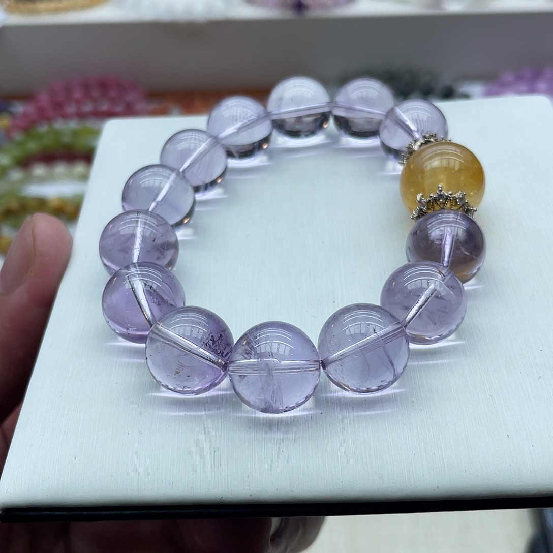 手串水晶未镶嵌原创紫水晶手串