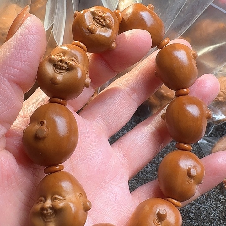 橄榄核吊坠橄榄开心笑佛
