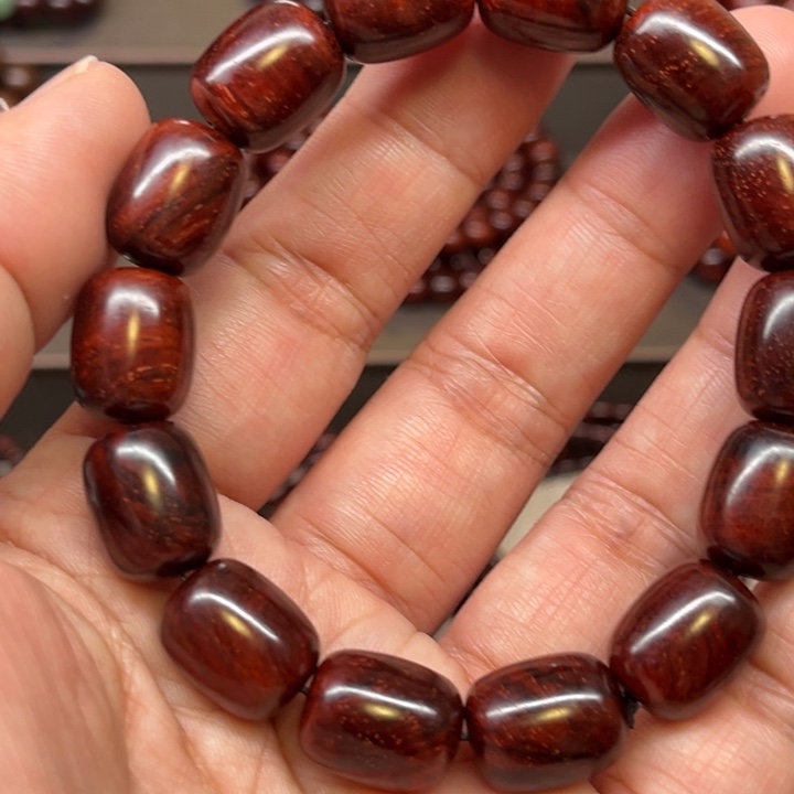 木质类印度小叶紫檀1512枣珠无油无蜡无胶