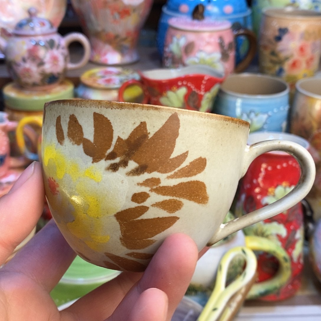 瓷片手绘陶瓷，新年快乐