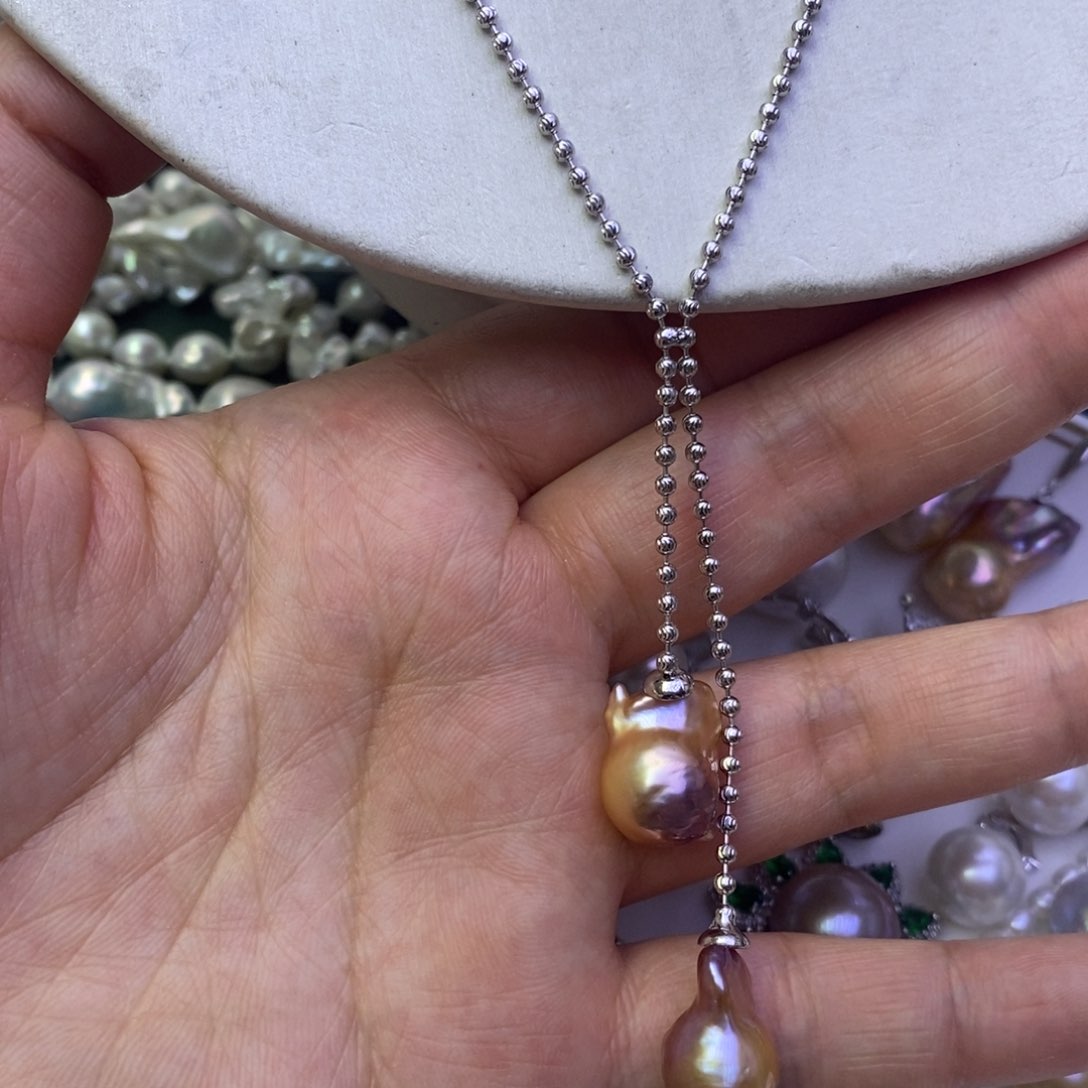 淡水珍珠项链合金