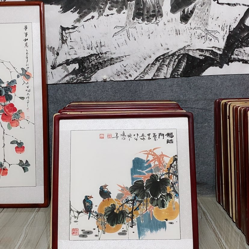 【闪购商品】国画书画作品带框65×65厘米