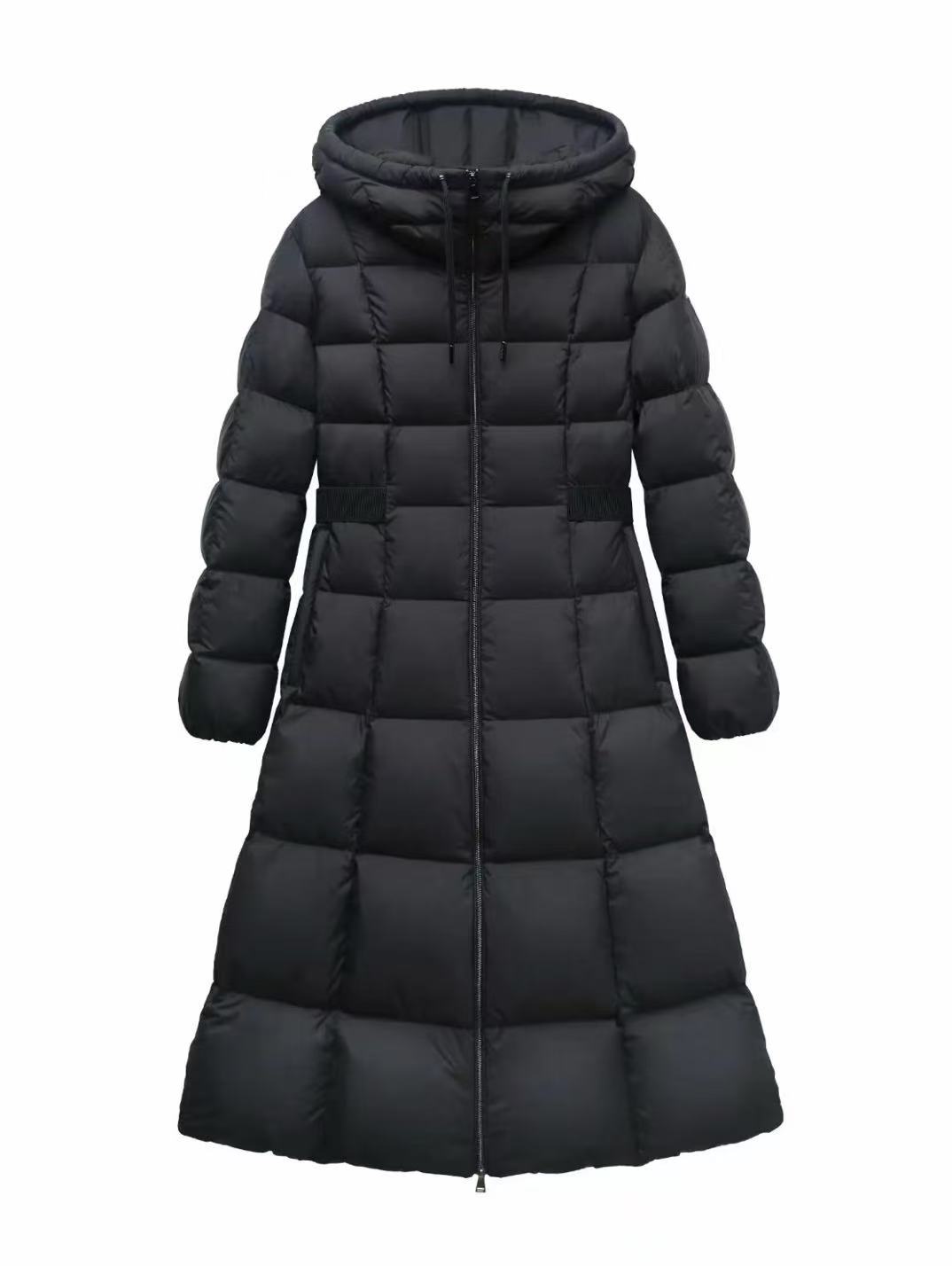2025年新款在逃公主过膝加厚收腰显瘦时尚羽绒服