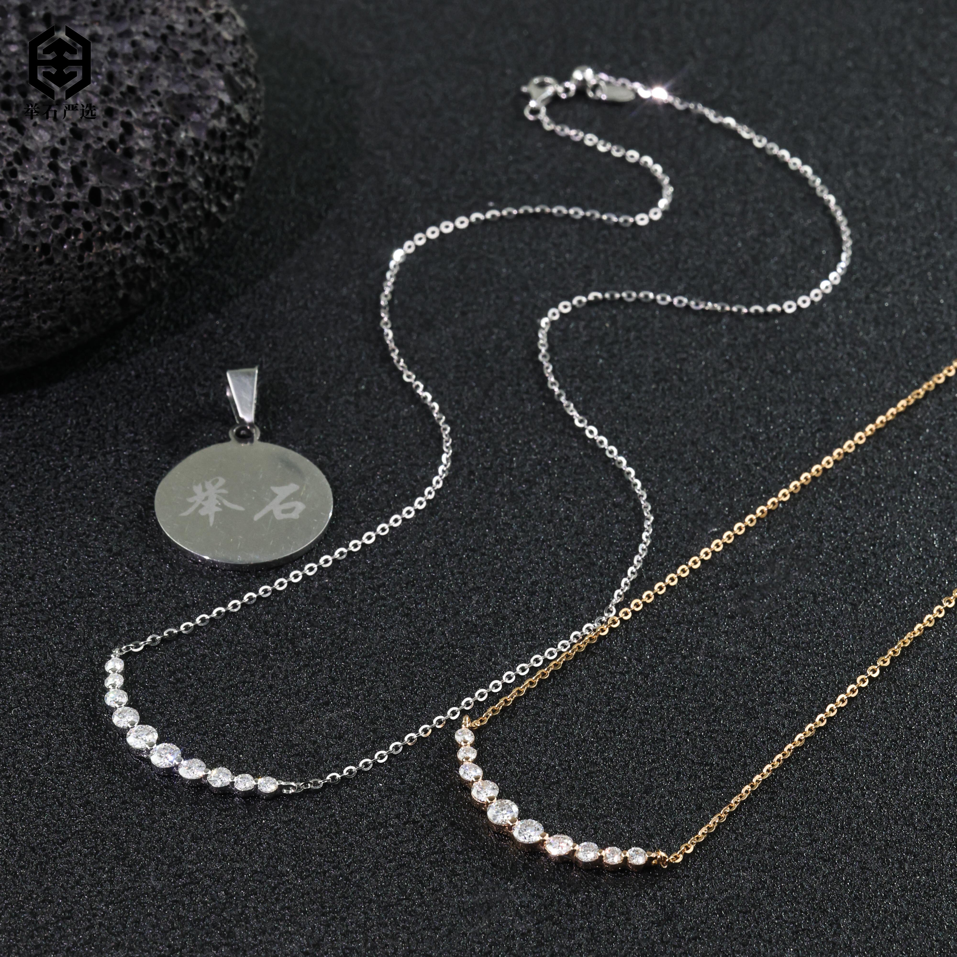 925银莫桑石银制品 H1126-9819-23莫桑钻项链(自选一件/多样性）X