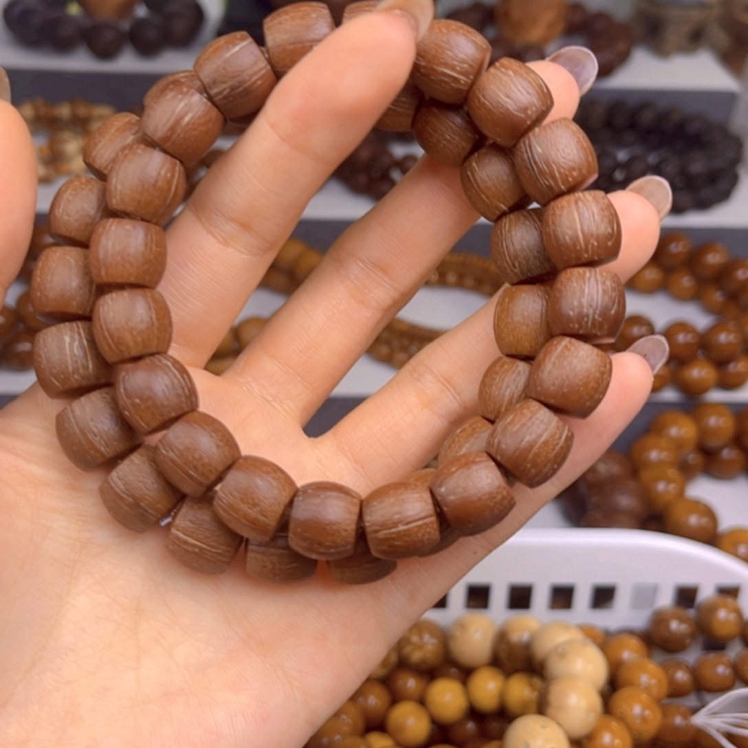 紫金鼠手串原皮直切半实心小尺寸