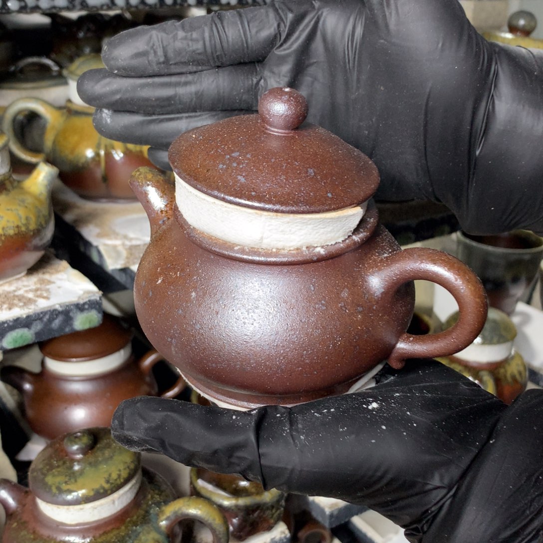 茶壶紫砂纯自然柴烧