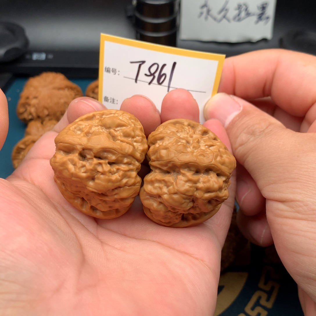 文玩核桃把件42开背蛤蟆961