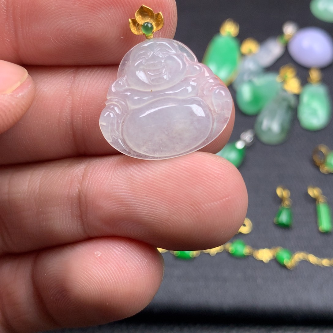 【闪购商品】颈饰18K金镶嵌翡翠翡翠