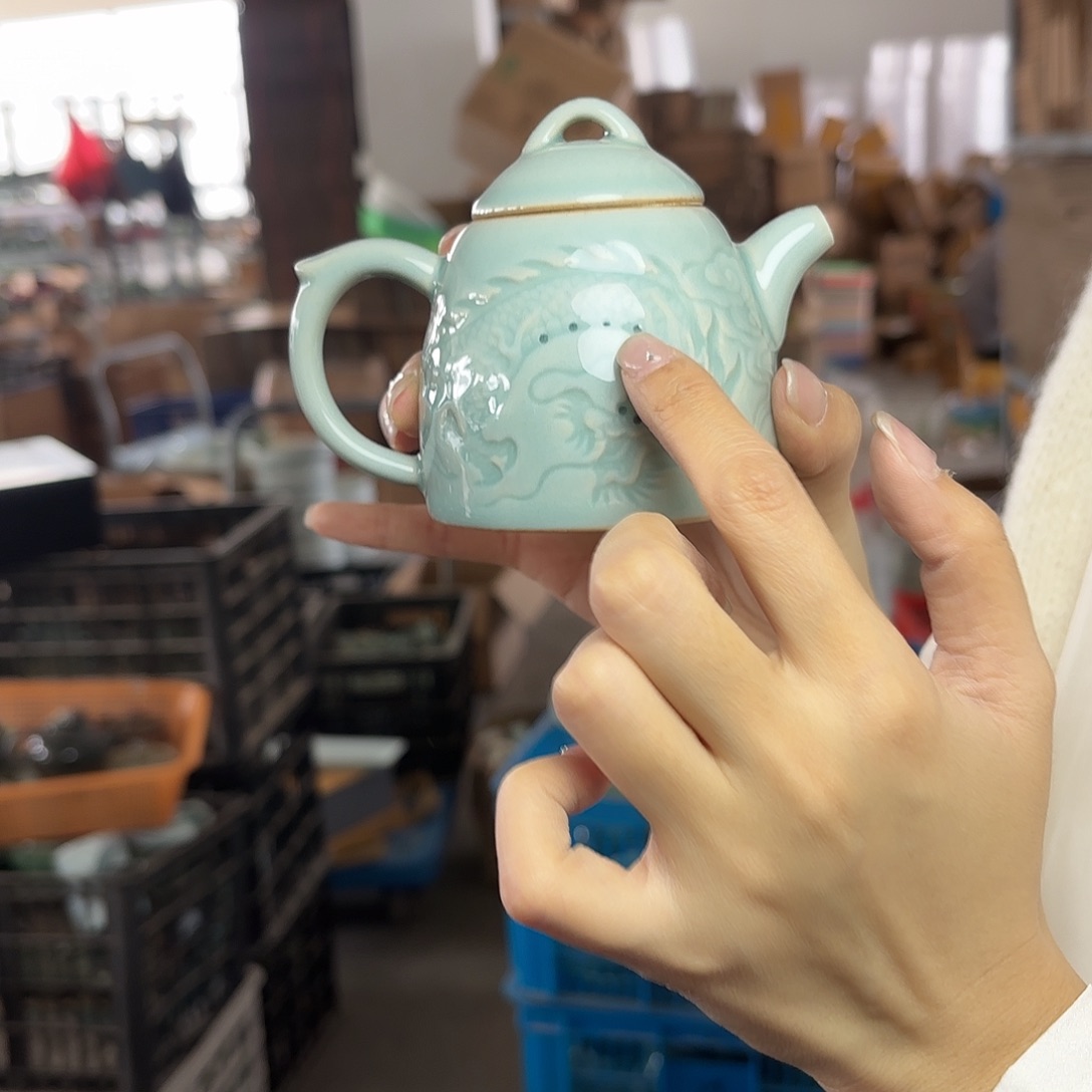 龙泉云间青瓷小米茶器