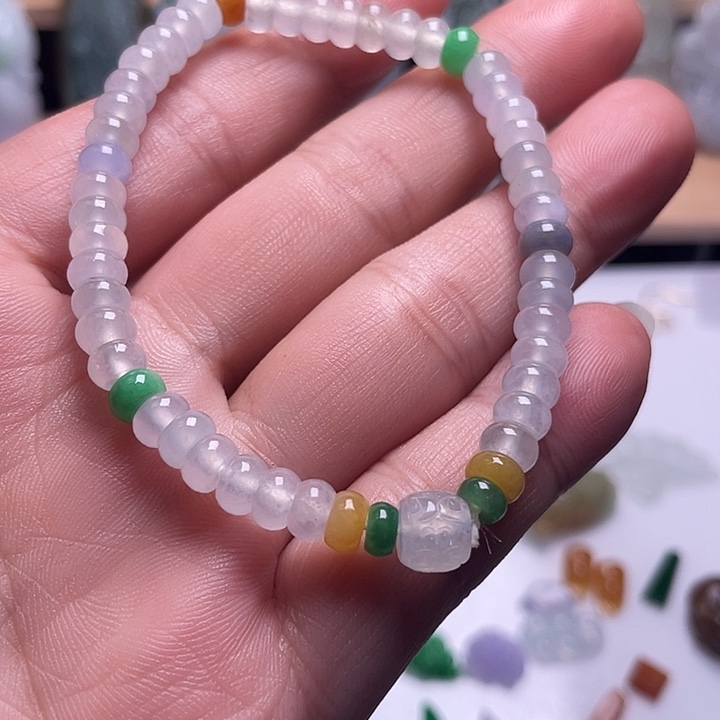 定制翡翠未镶嵌高冰手串