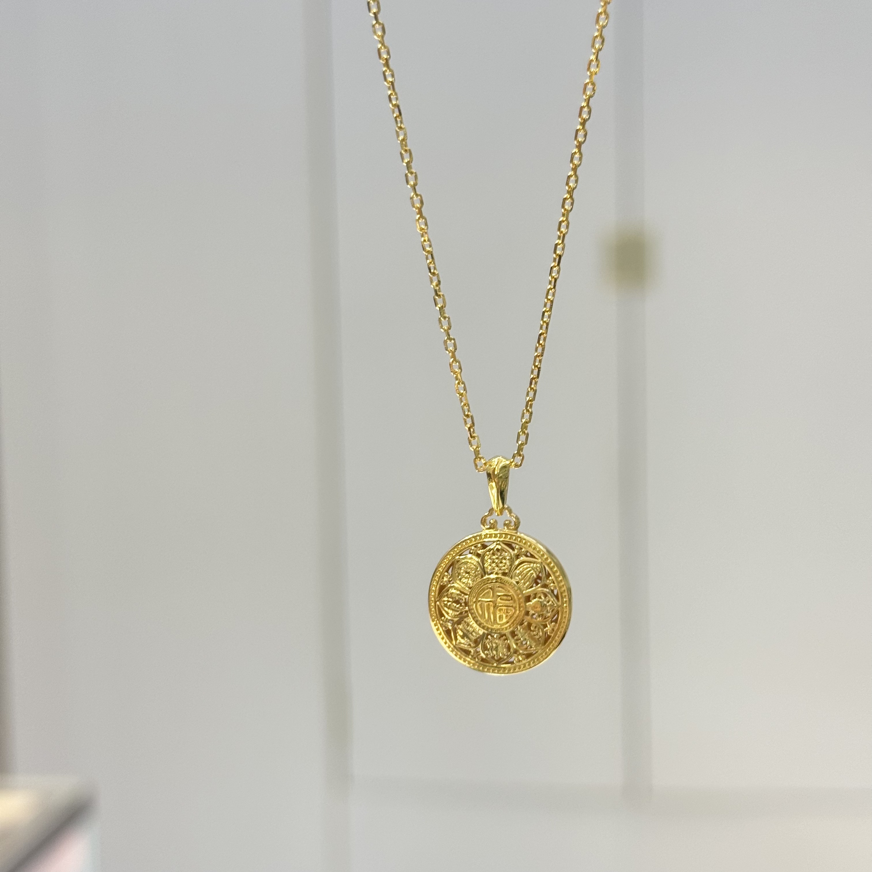 真真专属-A/B-PT950【PT莲花罗盘套链】铂金950首饰