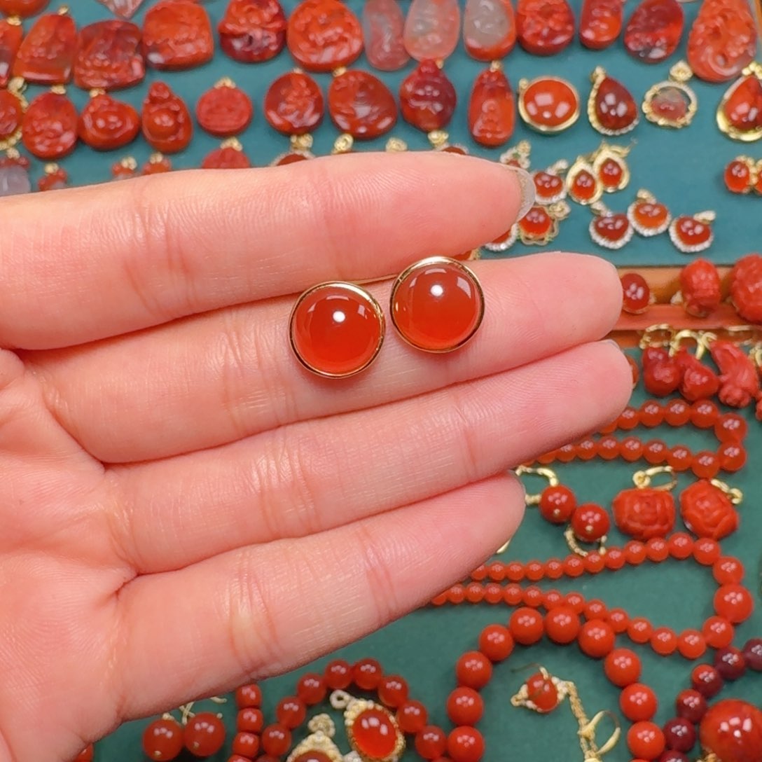 南红玛瑙南红银S925镶嵌