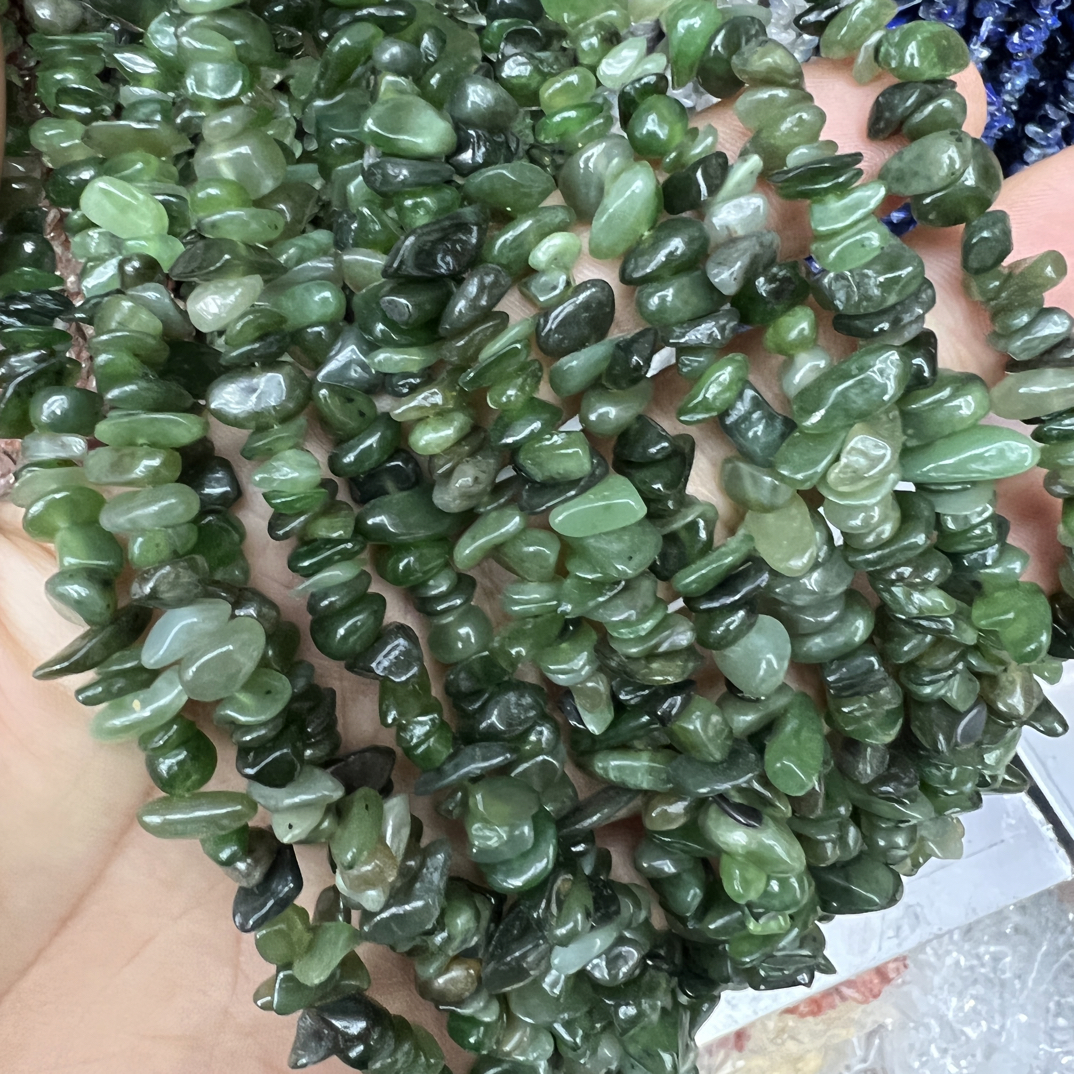 5*8mm天然无优化碧玉碎石不规则散珠diy手链项链半成品配饰配件