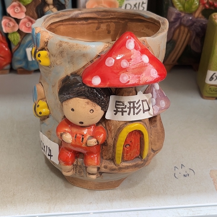 粗陶材质多肉花盆